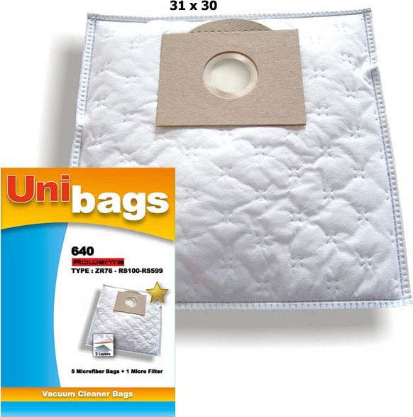 Unibags 640 Vacuum Cleaner Bags 5pcs Compatible with Delonghi / Hoover / Juro-Pro / Kenwood / Rowenta / Samsung Vacuum Cleaners