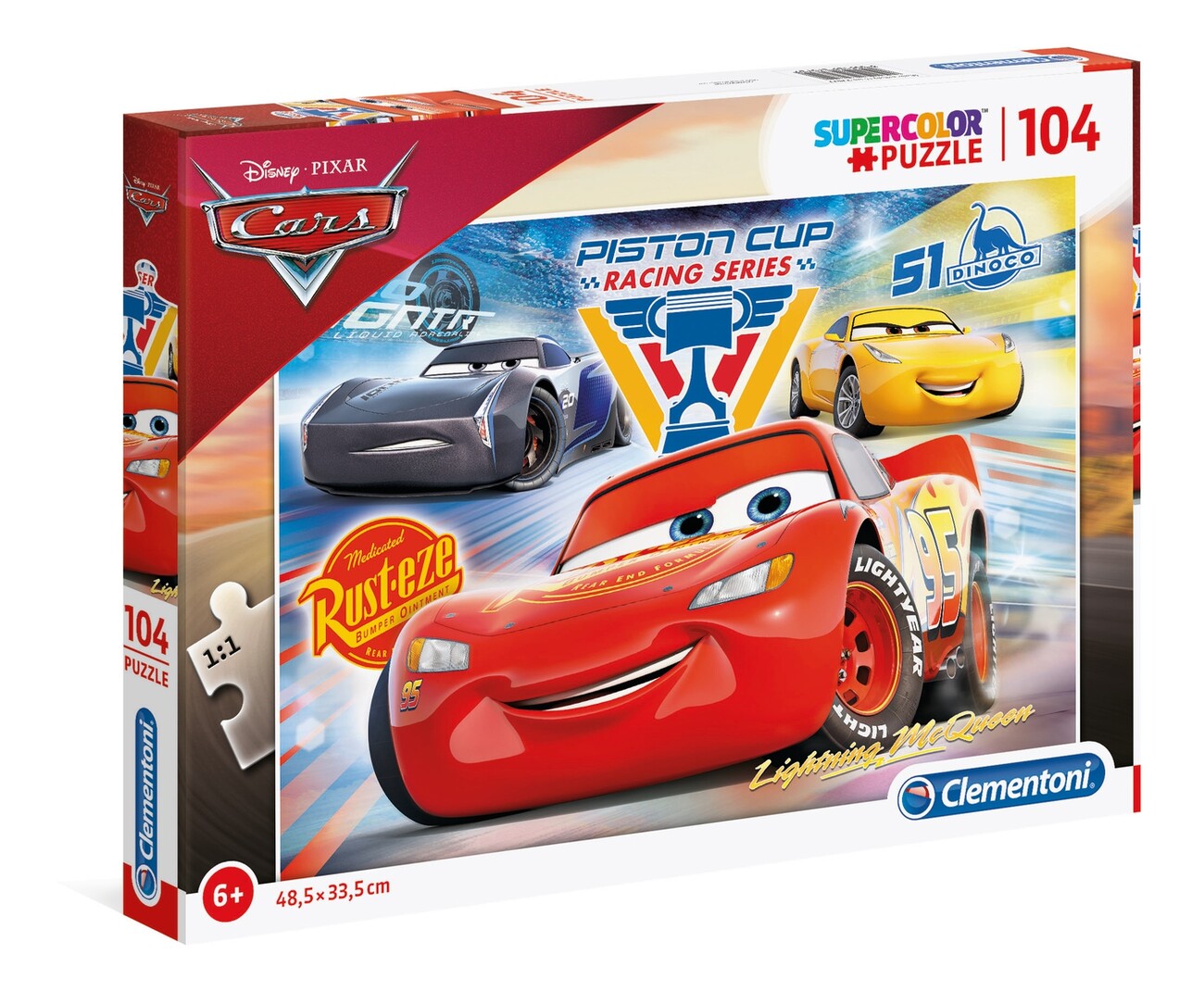 Παιδικό Puzzle Supercolor - Cars 104pcs για 4+ Ετών 23774 Clementoni