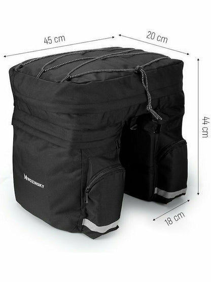 Wozinsky WBB13BK Bike Rack Bag Triple Black