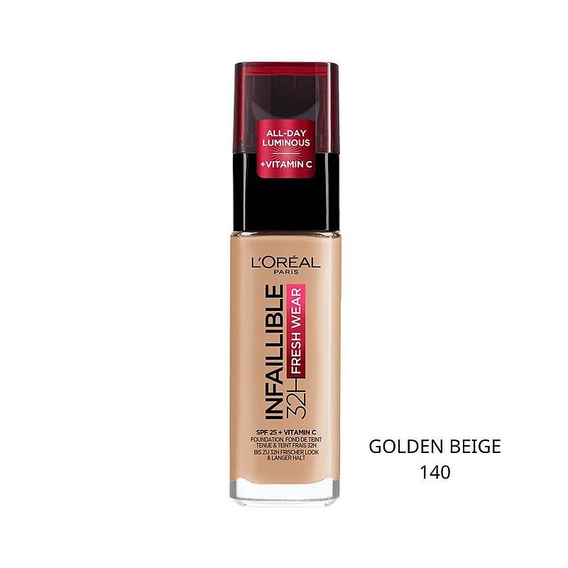 L'Oreal Paris Infaillible 32H Fresh Wear Liquid Make Up SPF25 130 Beige Peau 30ml - DANS