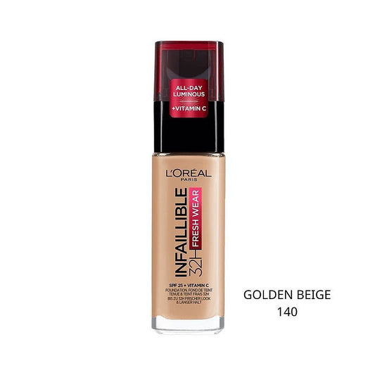 L'Oreal Paris Infaillible 32H Fresh Wear Liquid Make Up SPF25 130 Beige Peau 30ml - DANS