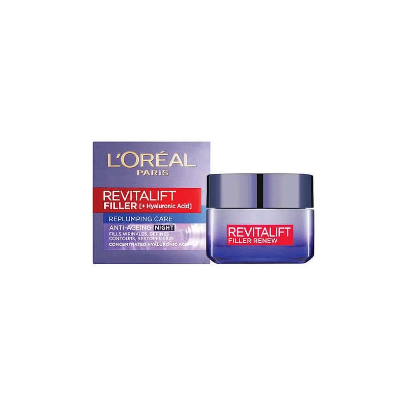 L'Oreal Paris Revitalift Filler Renew Ενυδατική & Αντιγηραντική Κρέμα Προσώπου Νυκτός με Υαλουρονικό Οξύ 50ml - DANS